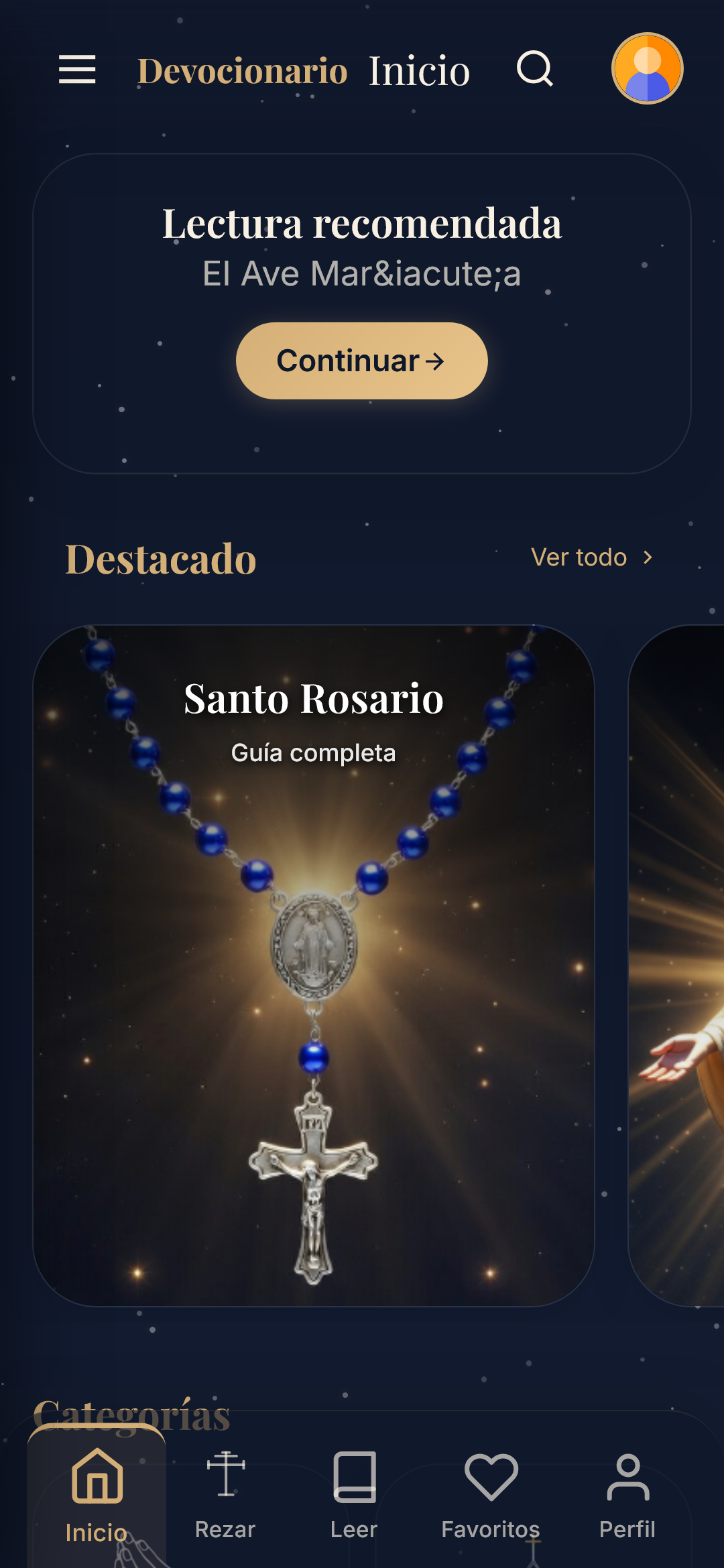 Pantalla de inicio